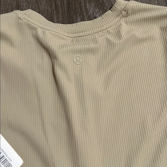 Lululemon All Aligned Ribbed Long-Sleeve Henley Dress Sheer Oak Size 6 - Picture 7 of 7